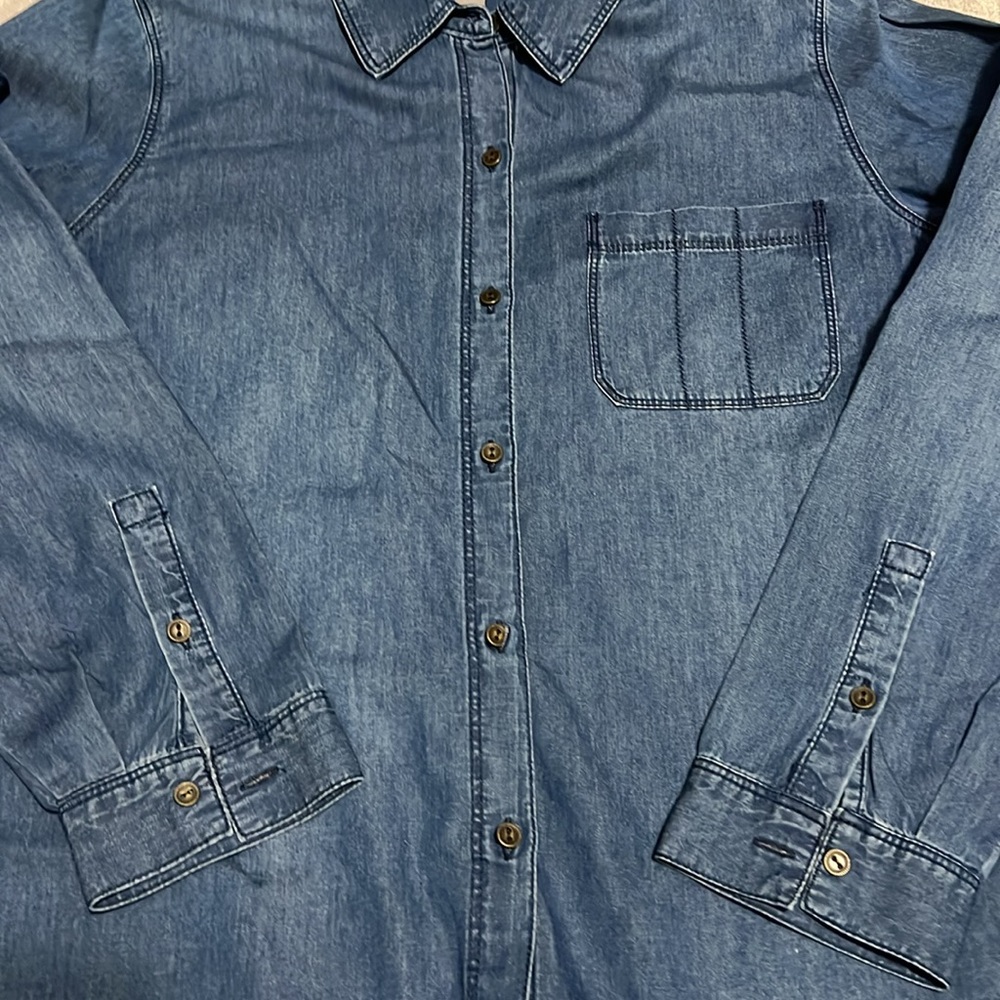 J. Jill denim button down M - Picture 3 of 6